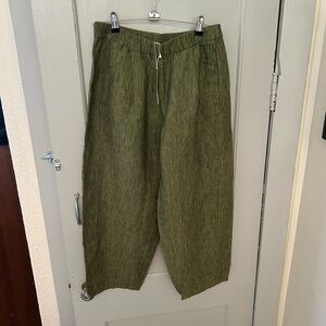 Eileen Fisher Olive Green Lantern Pants